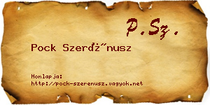 Pock Szerénusz névjegykártya